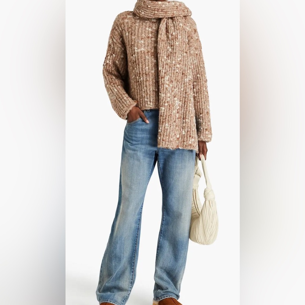 NWOT! NAADAM Marled Alpaca Blend Ribbed Sweater